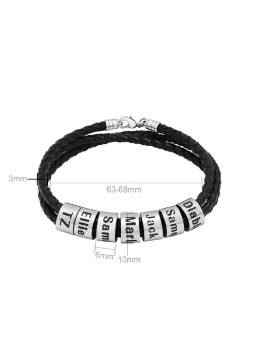 LM Stainless steel Handmade Weave Bracelet For Customize 3