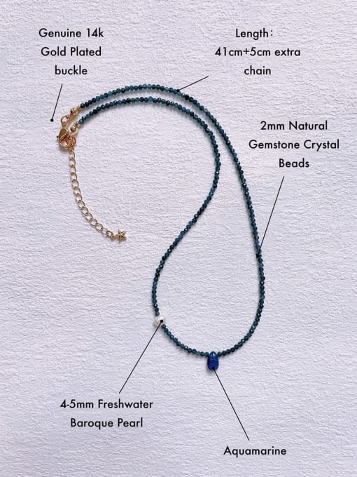 Scarlet White N-ST-0013 Natural  Gemstone Crystal Chain Irregular Bohemia Handmade Beaded Necklace 3