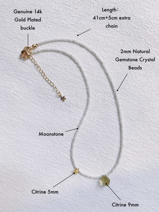 Scarlet White N-ST-0002 Gemstone Crystal  Irregular Trend Handmade Beaded  Necklace 2