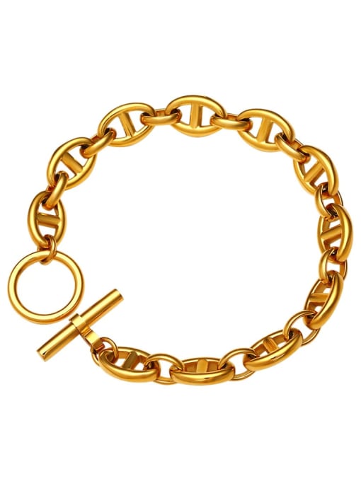 gold Color Titanium Steel Geometric Bracelet