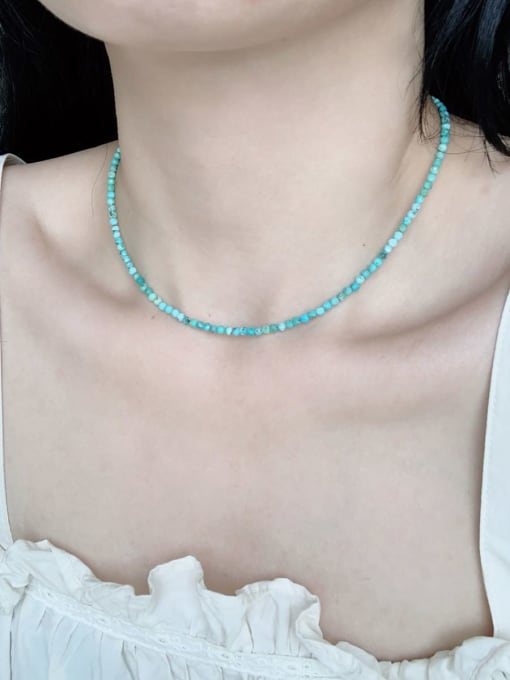 Scarlet White N-ST-0020 Natural  Gemstone Crystal Chain Irregular Bohemia Handmade  Beaded Necklace 1
