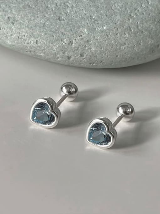Love Earrings Alloy Cubic Zirconia Heart Dainty Stud Earring