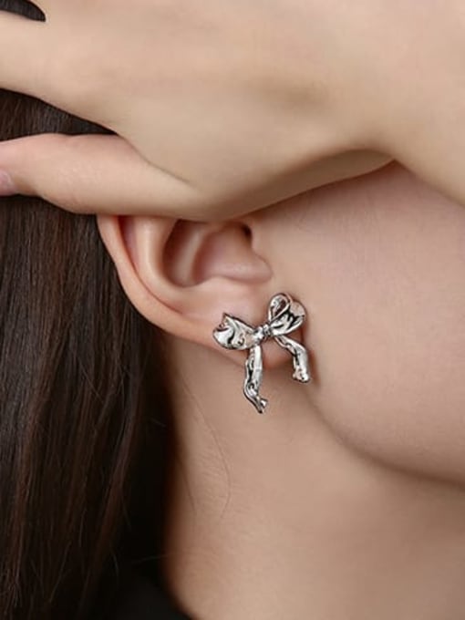 LM Alloy Bowknot Minimalist Stud Earring 1