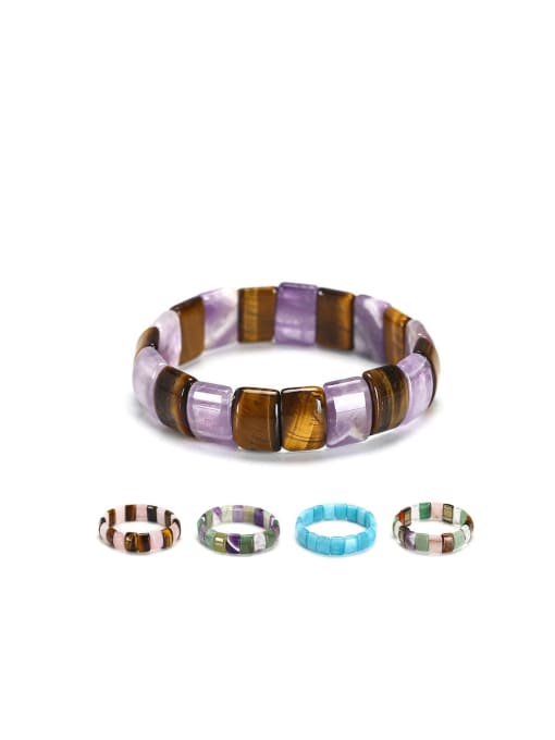 NA-Stone Crystal Geometric Minimalist Handmade Beaded Bracelet/Multi-color optional 1