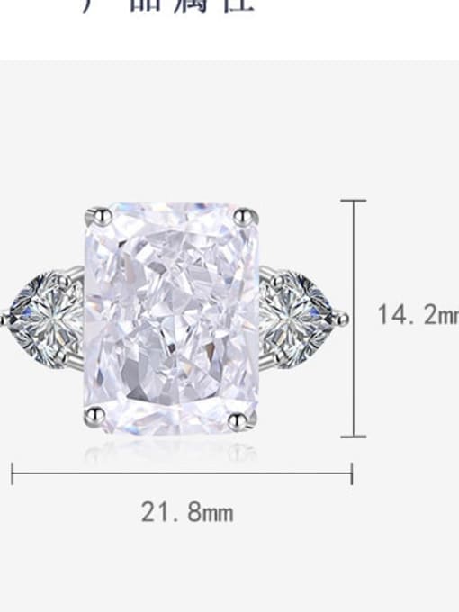 LM Brass Cubic Zirconia Geometric Solitaire Ring 2