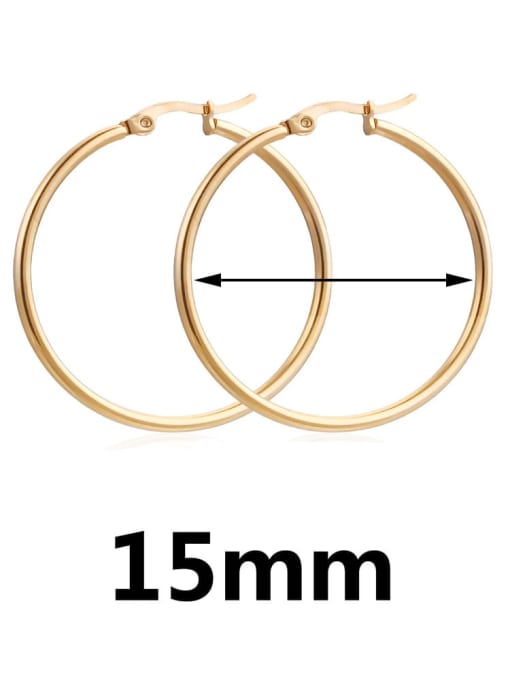 LM Stainless steel Classic Hoop Earring 2