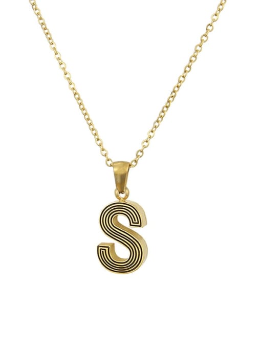S Stainless steel Letter Initials 26 Letter a to z Necklace