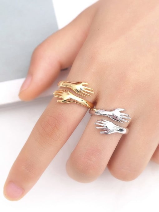 LM Stainless steel Hug Rings with 2 colors 1