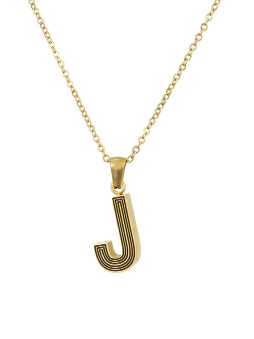 J Stainless steel Letter Initials 26 Letter a to z Necklace