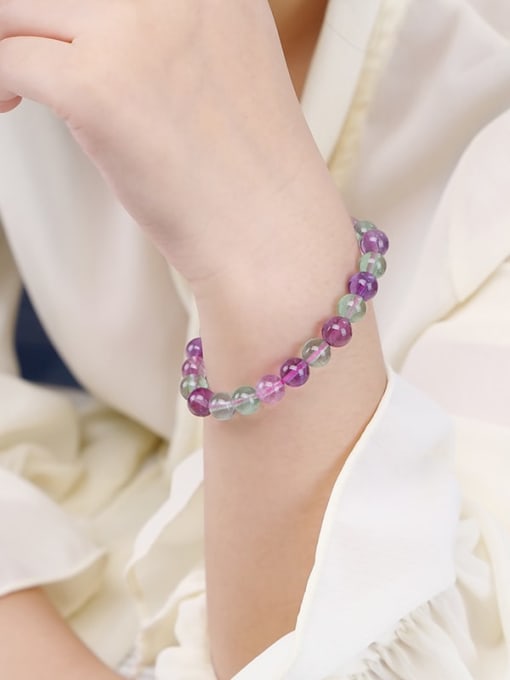 NA-Stone Crystal Minimalist Candy colors Handmade Beaded Bracelet 1