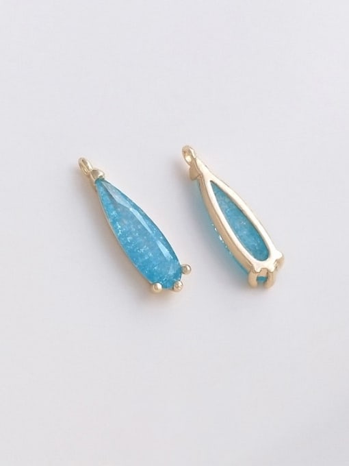 +blue water drop pendant N-DIY-0015 Gemstone Crystal Chain Water Drop Pendant  Minimalist handmade Beaded Necklace