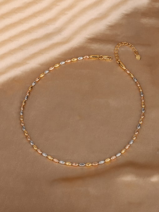 Colored gold necklace 40cm+ 5cm Titanium Steel  Hip Hop Irregular  Bracelet and Necklace Set