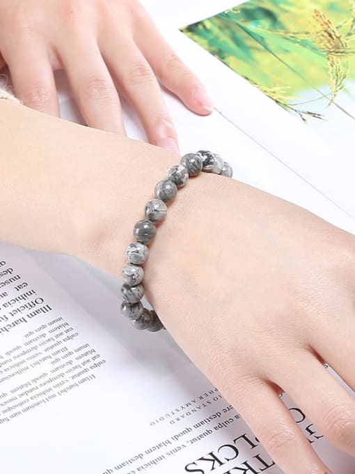 NA-Stone White turquoise Minimalist Handmade Beaded Bracelet 1