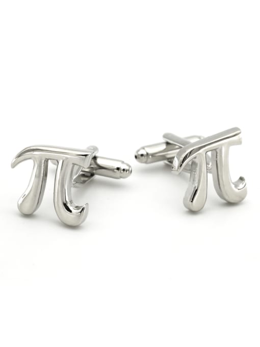 silver color Brass  Cuff Link