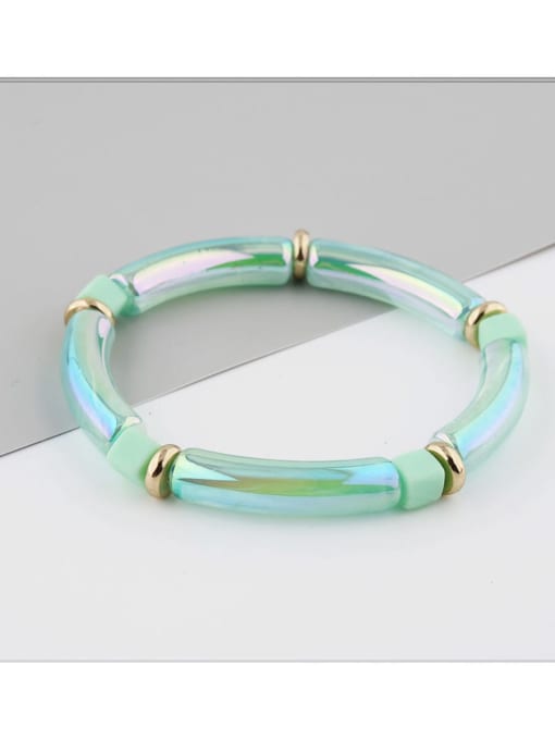 BC408-13 light green Acrylic Bohemia Adjustable Bracelet