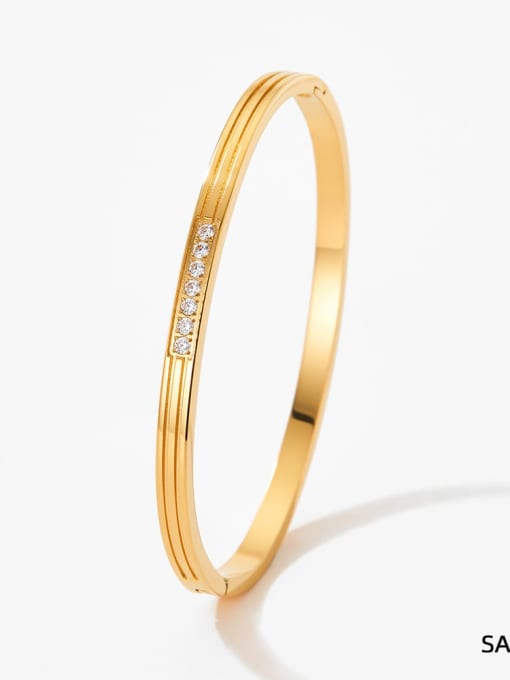 SAK945, Gold Color Stainless steel Band Bangle With Gold or Steel color
