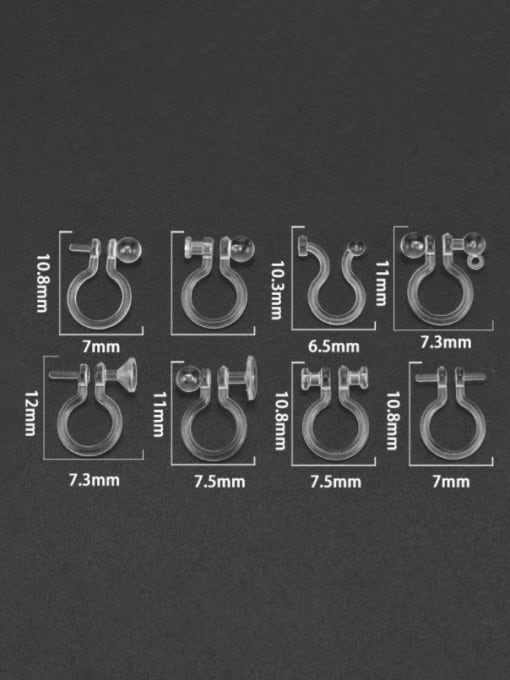LM Resin Simple Transparent  U-shaped ear clip 1