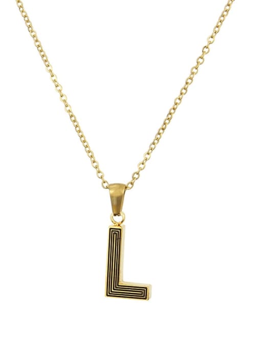 L Stainless steel Letter Initials 26 Letter a to z Necklace