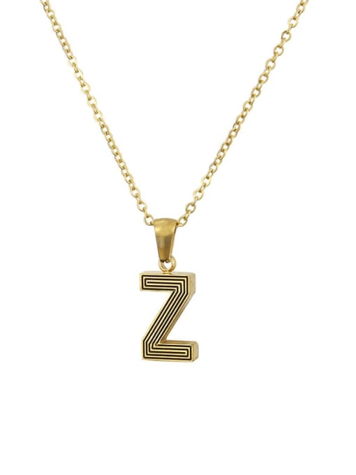 Z Stainless steel Letter Initials 26 Letter a to z Necklace