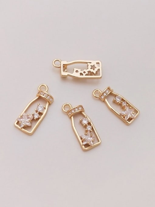 +Drift bottle Pendant N-DIY-0019 Gemstone Crystal Chain Crown Pendant Hip Hop  handmade  Beaded Necklace