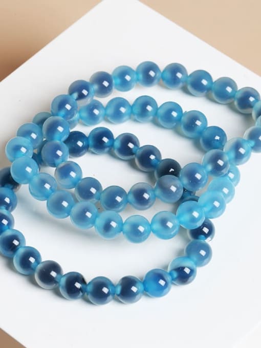 blue Crystal Minimalist Handmade Beaded Bracelet