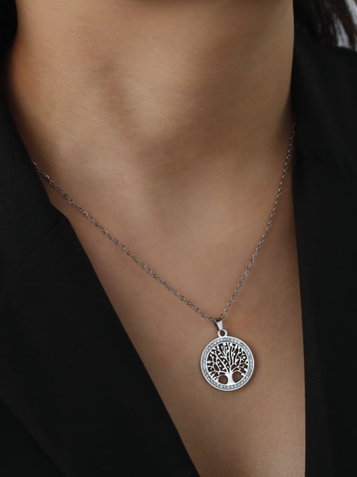 LM Stainless steel Tree of Life Necklace 1
