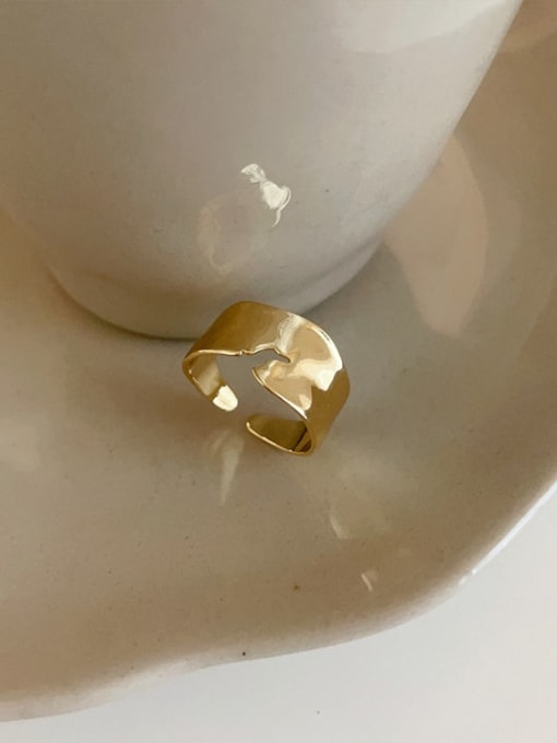 Gold Ring Alloy Geometric Trend Band Ring