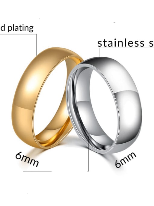 LM Titanium Steel Band Ring with 6mm width 2