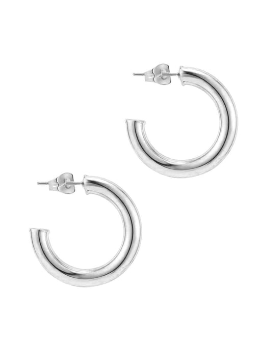 LM Brass Geometric Hoop Earring 3