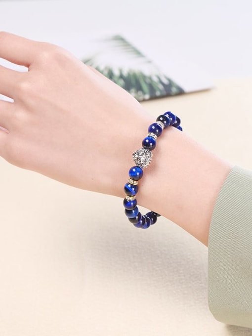 NA-Stone Alloy Crystal Lion Trend Handmade Beaded Bracelet/Multi-color optional 1