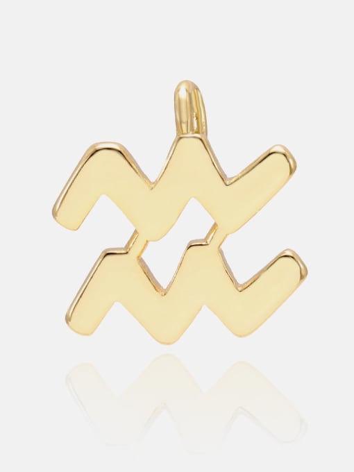 Golden Aquarius Brass Constellation Cute Pendant