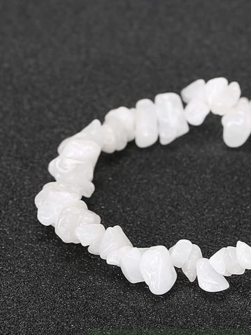 White marble Bracelet Natural Stone Minimalist Handmade Beaded Bracelet