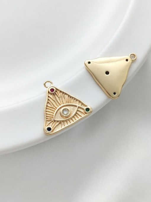+Triangle Pendant N-DIY-0032 Natural Gemstone Crystal Beads Chain Geometry Pendant Handmade Beaded Necklace