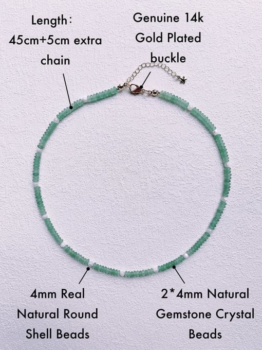 Scarlet White N-STSH-0005 Natural  Gemstone Crystal Beads Chain  Handmade Beaded Necklace 3