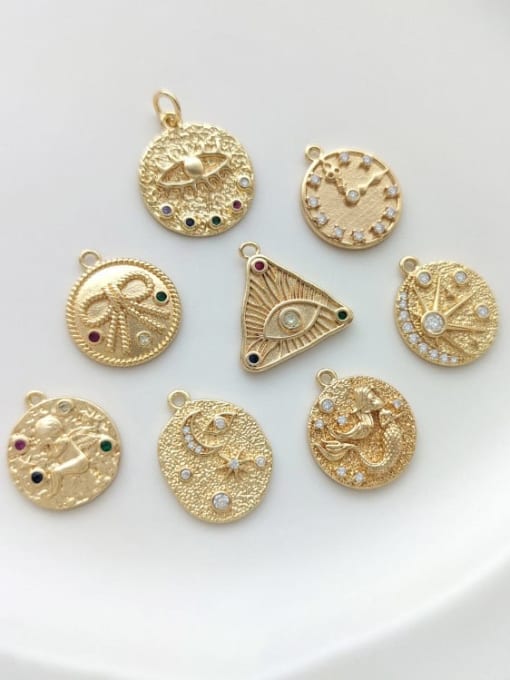 Scarlet White N-DIY-0028 Natural Gemstone Crystal Beads Chain Geometry Pendant Handmade Beaded Necklace 2