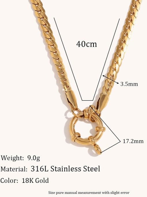 3.5mm encrypted NK chain spring buckle Stainless steel Geometric Link 40cm Necklace For DIY pendant