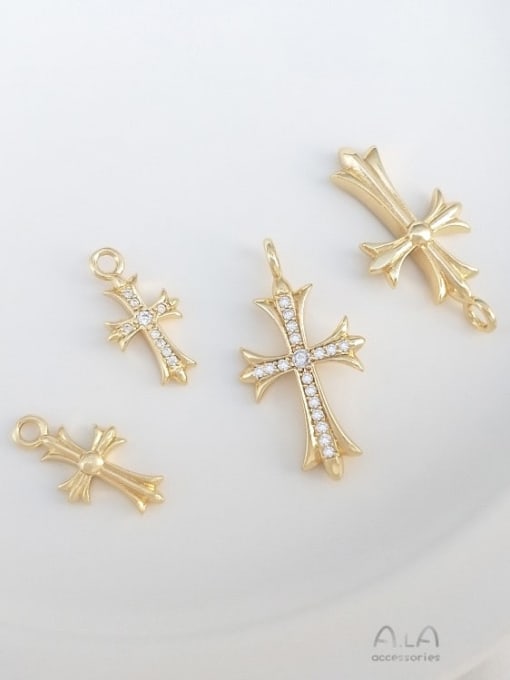 cross pendant N-DIY-009 Brass Imitation Pearl White Cross Bohemia  handmade Beaded Necklace
