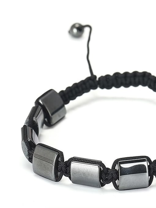 Rectangular Bracelet Hematite Geometric Trend Adjustable Bracelet