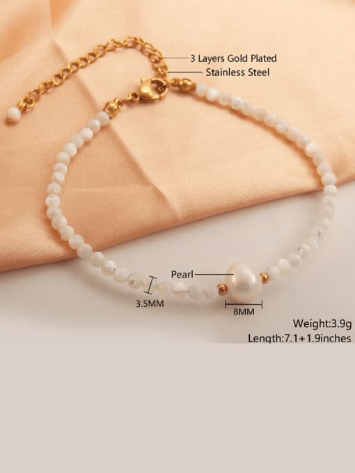Bracelet Stainless steel Imitation Pearl Necklace