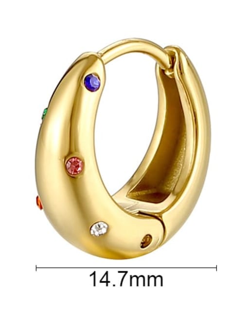 golden Stainless steel Geometric Drop Earring