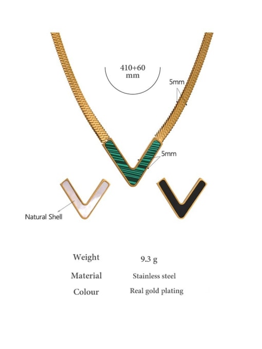 LM Titanium Steel Shell v Necklace WITH multiple colors 3