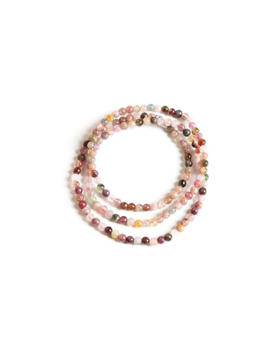 NA-Stone Natural Stone Minimalist three circle beads  Handmade Beaded Bracelet 0