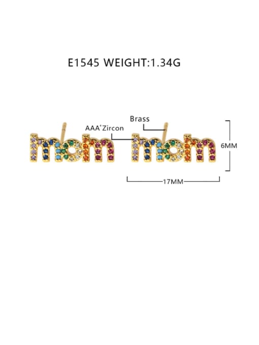 E1545 Brass Cubic Zirconia Classic Letter Pendant