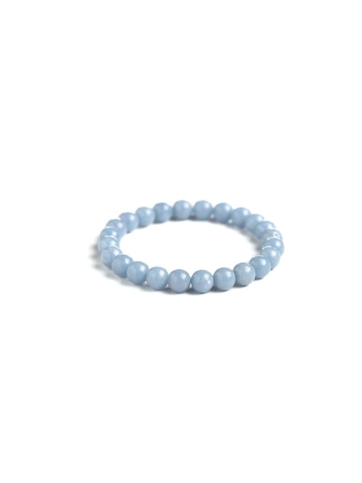 NA-Stone Natural Stone Blue Minimalist Handmade Beaded Bracelet 0