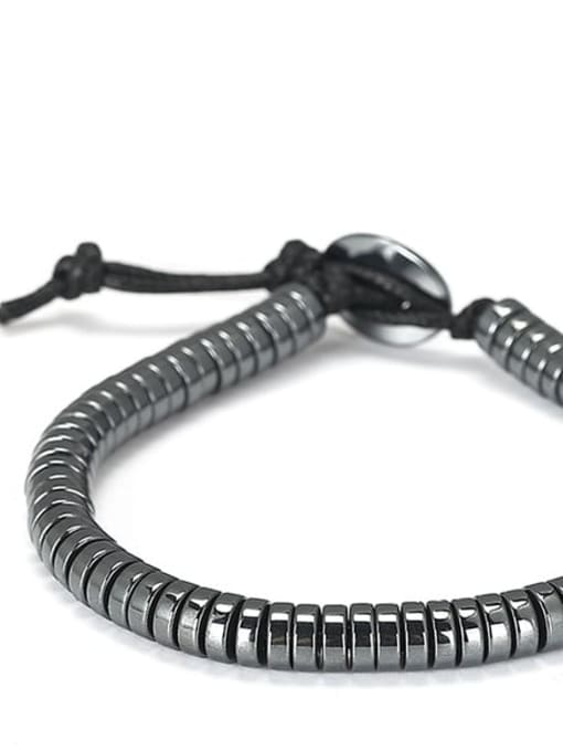 Black spacer Bracelet Black gallstone + spacer beads Handmade Beaded Bracelet