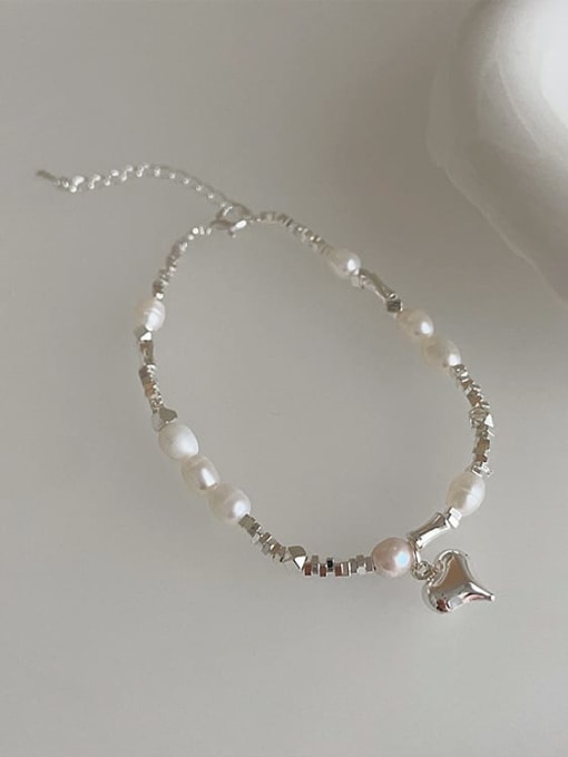 Bracelet Alloy Freshwater Pearl Heart Dainty Necklace