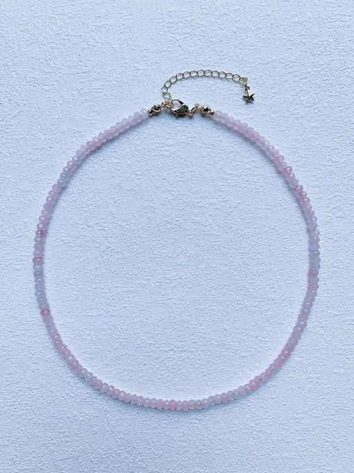 Scarlet White N-ST-0018 Natural  Gemstone Crystal Chain Irregular Bohemia Handmade Beaded Necklace 0