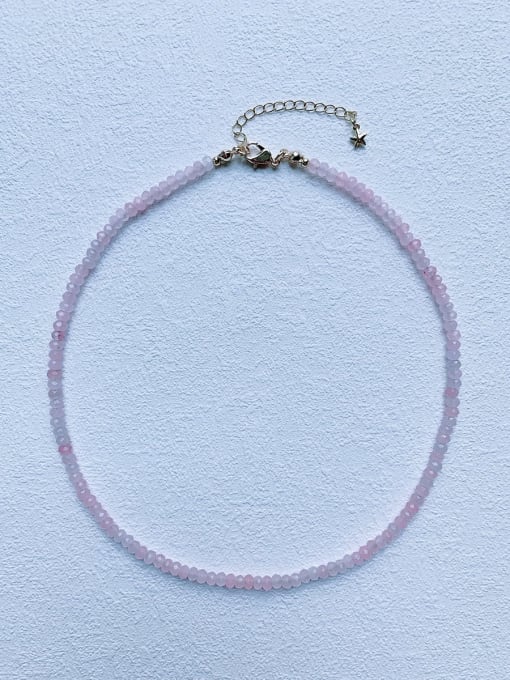 Scarlet White N-ST-0018 Natural  Gemstone Crystal Chain Irregular Bohemia Handmade Beaded Necklace
