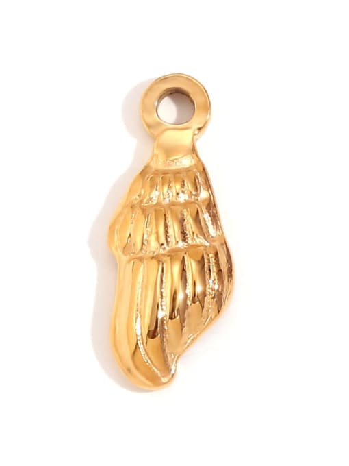 Small Conch Pendant Gold Stainless steel 18K Gold Plated Irregular Charm