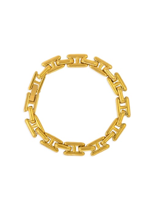 YS744, Gold Color , Braclete,18cm Titanium Steel Cuban Necklace